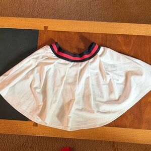 White Skirt with Red and Black Trim
